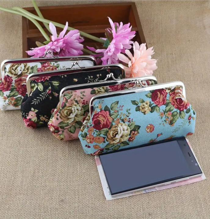 Floral Pattern Small Clutch